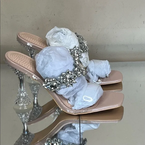 Cinderella Rhinestone Embellished Mule Heel - Picture 5 of 12